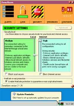 ZoneAlarm 2.1